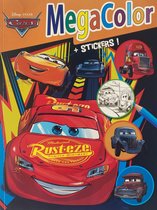 Megacolor - Disney Pixar Cars - Oranje - Extra dik! kleurboek met +/- 120 kleurplaten en 1 stickervel met 25 stickers - Disney classics - Knutselen - Kleuren - Tekenen - Creatief - Verjaardag - Kado - Cadeau