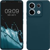 kwmobile coque de téléphone compatible avec Xiaomi Redmi Note 13 Pro 5G / Poco X6 5G - Coque pour smartphone - Découpe précise pour appareil photo - Coque arrière en TPU couleur pétrole mat
