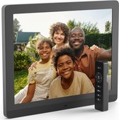 Digitale fotolijst 15 inch met bewegingsmelder - elektronisch Smart foto/videoalbum - groot formaat met WiFi USB SD-kaart - mat antireflectiescherm