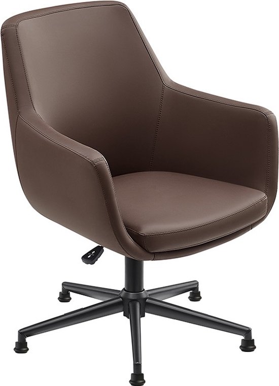 Chaise de conférence Sedero Volos - Marron foncé - Simili cuir