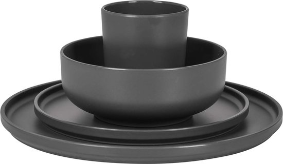 Bo-Camp - Industrial - Servies - Patom - 16 Stuks - Antraciet van Bo-Camp — afbeelding 5