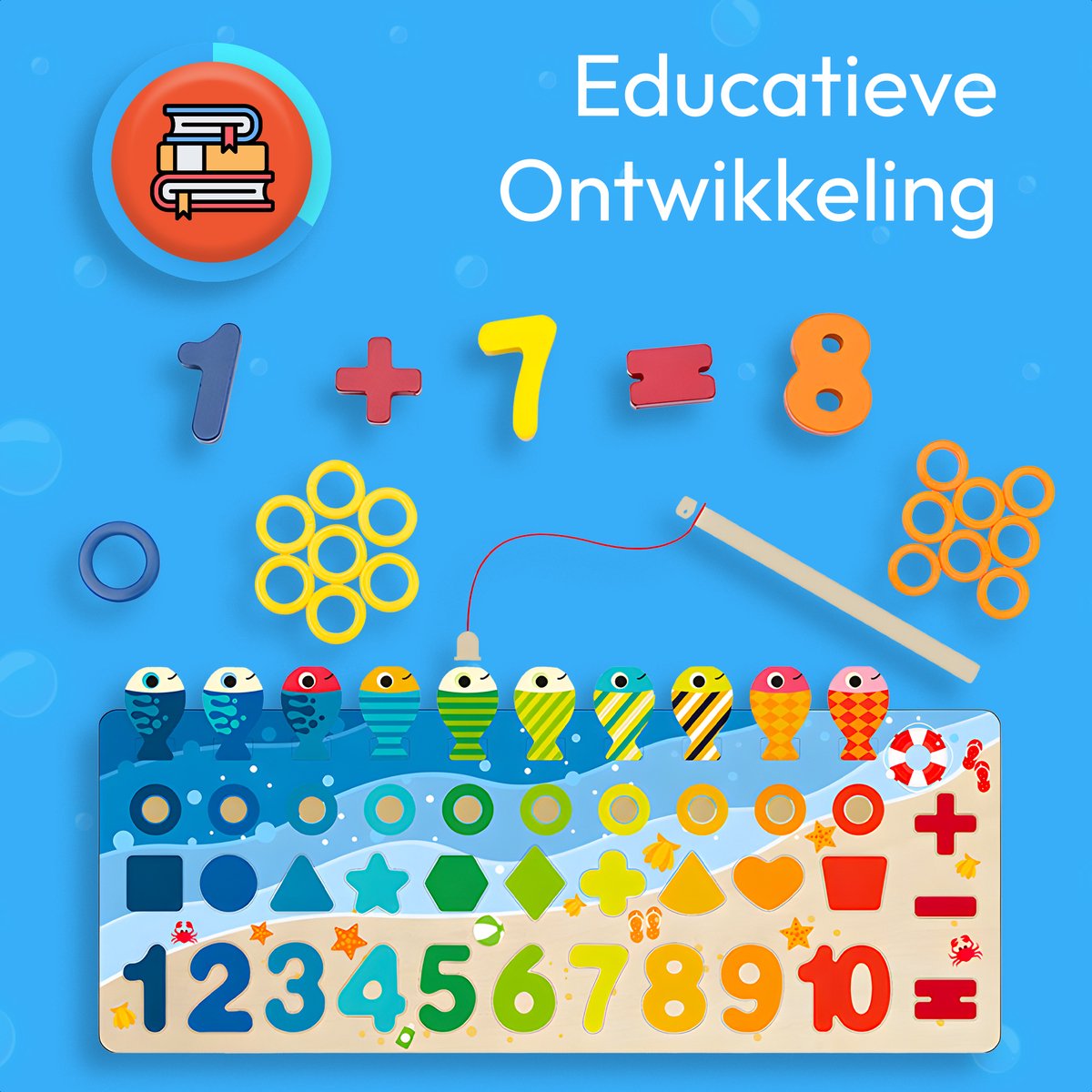 Montessori Speelgoed - Kinderspeelgoed - Educatief Speelgoed 3 jaar - Houten Speelgoed - Sensorisch Speelgoed - Jongens en Meisjes - Busy Board — afbeelding 5