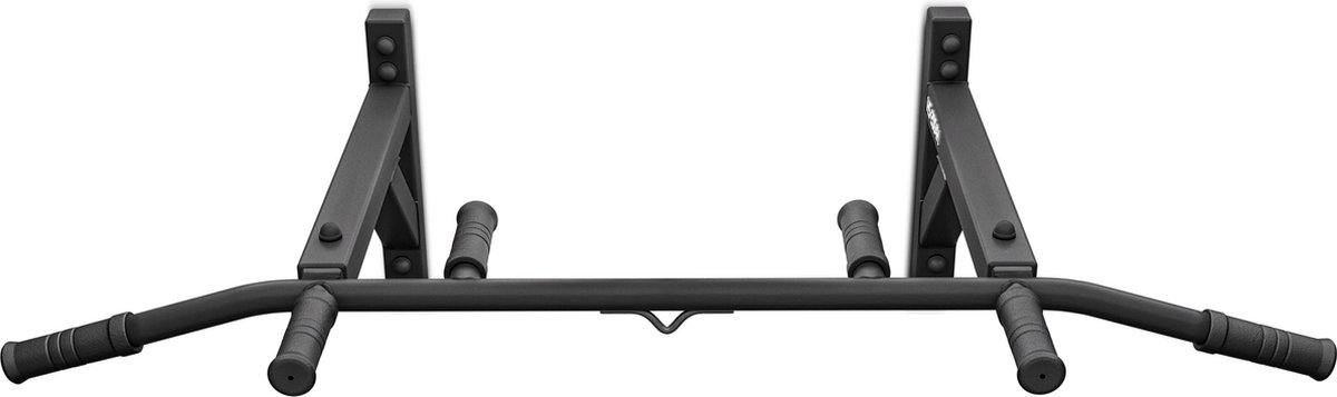Hop-Sport Wandgemonteerde Optrekstang HS-2004K - Duurzame Fitnessapparatuur met 6 Antislip Handgrepen - Stabiele en Veilige Pull-Up Bar voor Thuisgebruik - Maximaal Belastbaar Tot 210 kg - Zwart - Ideaal voor Krachttraining thumbnail 6