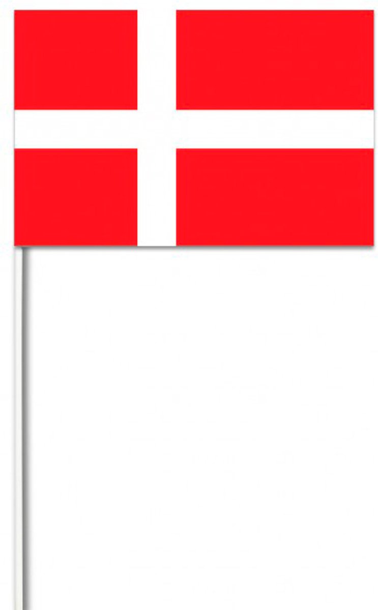 CHRISTIANFABRICATIONS - Papieren vlag Denemarken 14 x 21 cm