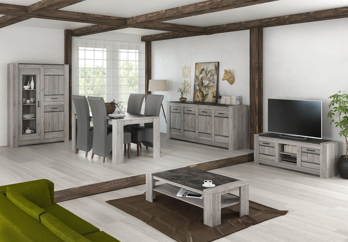 Favorie - buffet-dressoir Tomas 225cm in grijze eik-