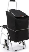 Bol.com Stoel Trolley - Boodschappen Trolley - Trolley Voor Ouderen - Ingebouwde Stoel - Speciaal Ontwerp Voor Trappen - Zwart -... aanbieding