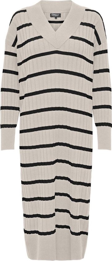 ONLY ONLNEW TESSA L/S MIDI V DRESS KNT NOOS Dames Jurk - Maat XS