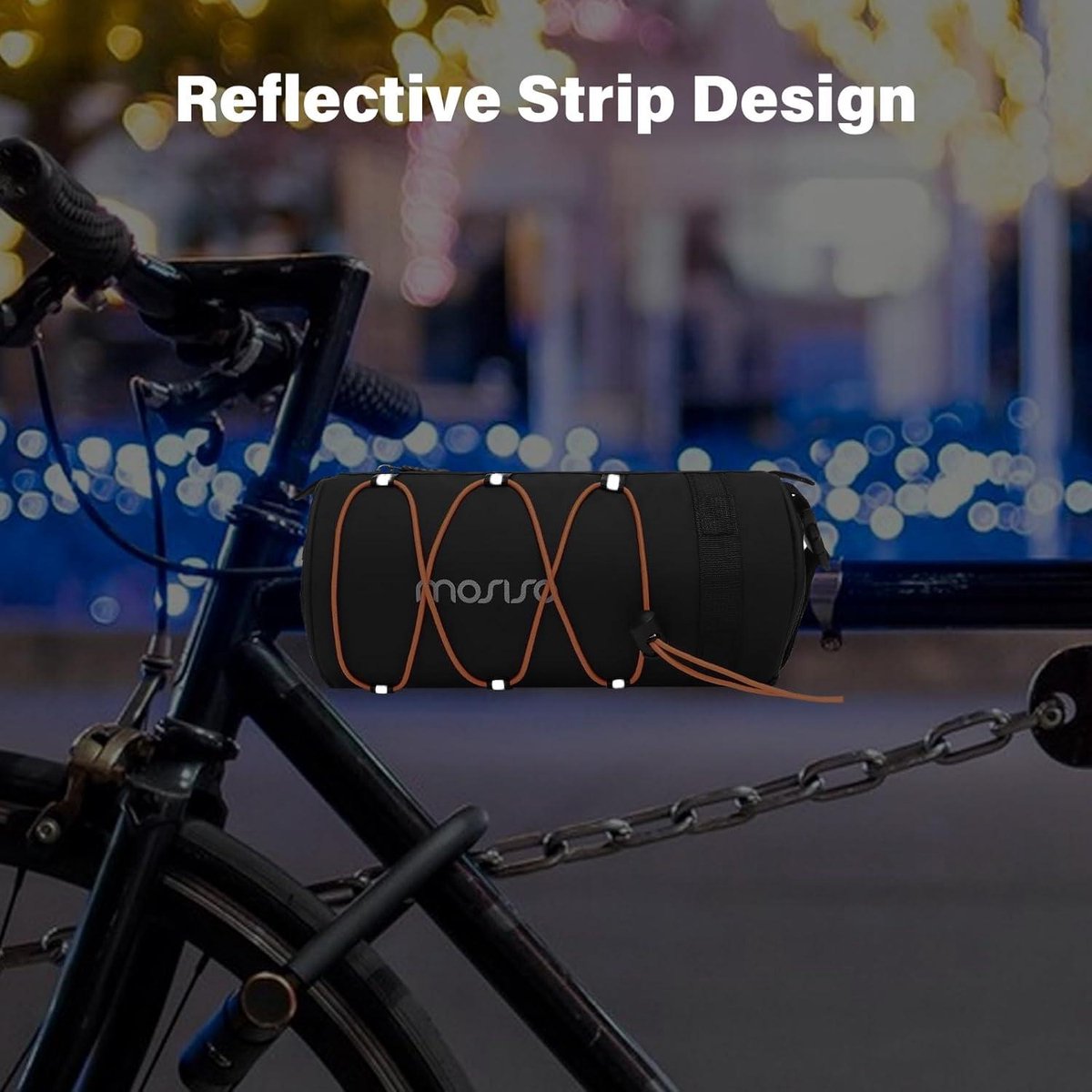 Waterdichte fietsstuurtas voorframe tas 25 l - fietstas bovenbuis - fiets roltas - fiets opslag zakje - pak fietsaccessoires - cilindertas met schouderriem zwart