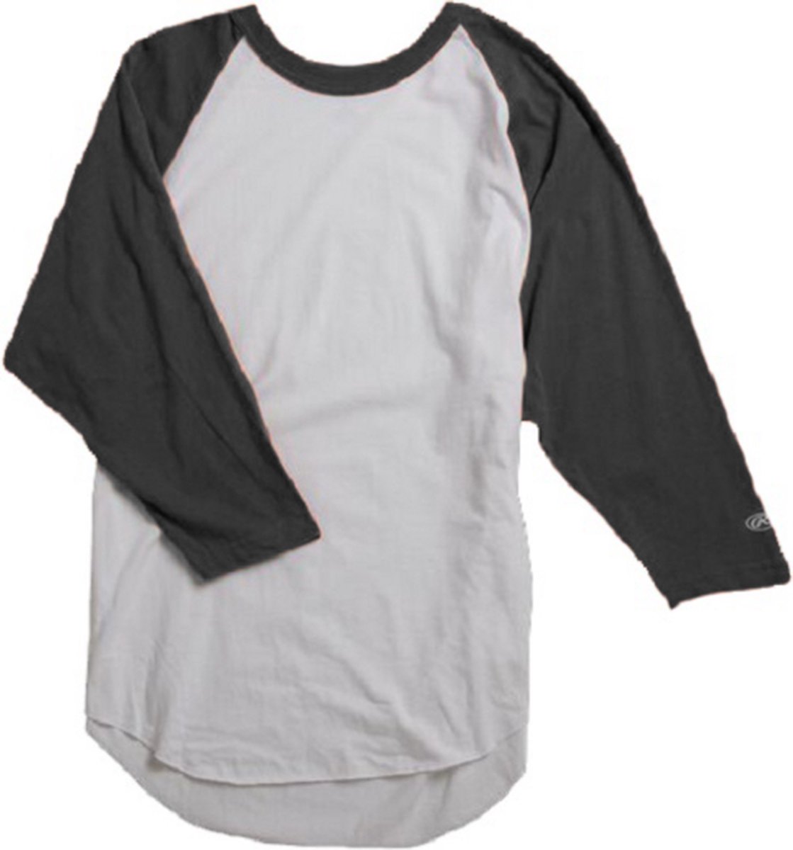 Rawlings MTT3000 3/4 Sleeve Crew Neck Shirt M Black Short Sleeves voor Sport Honkbal/Softball