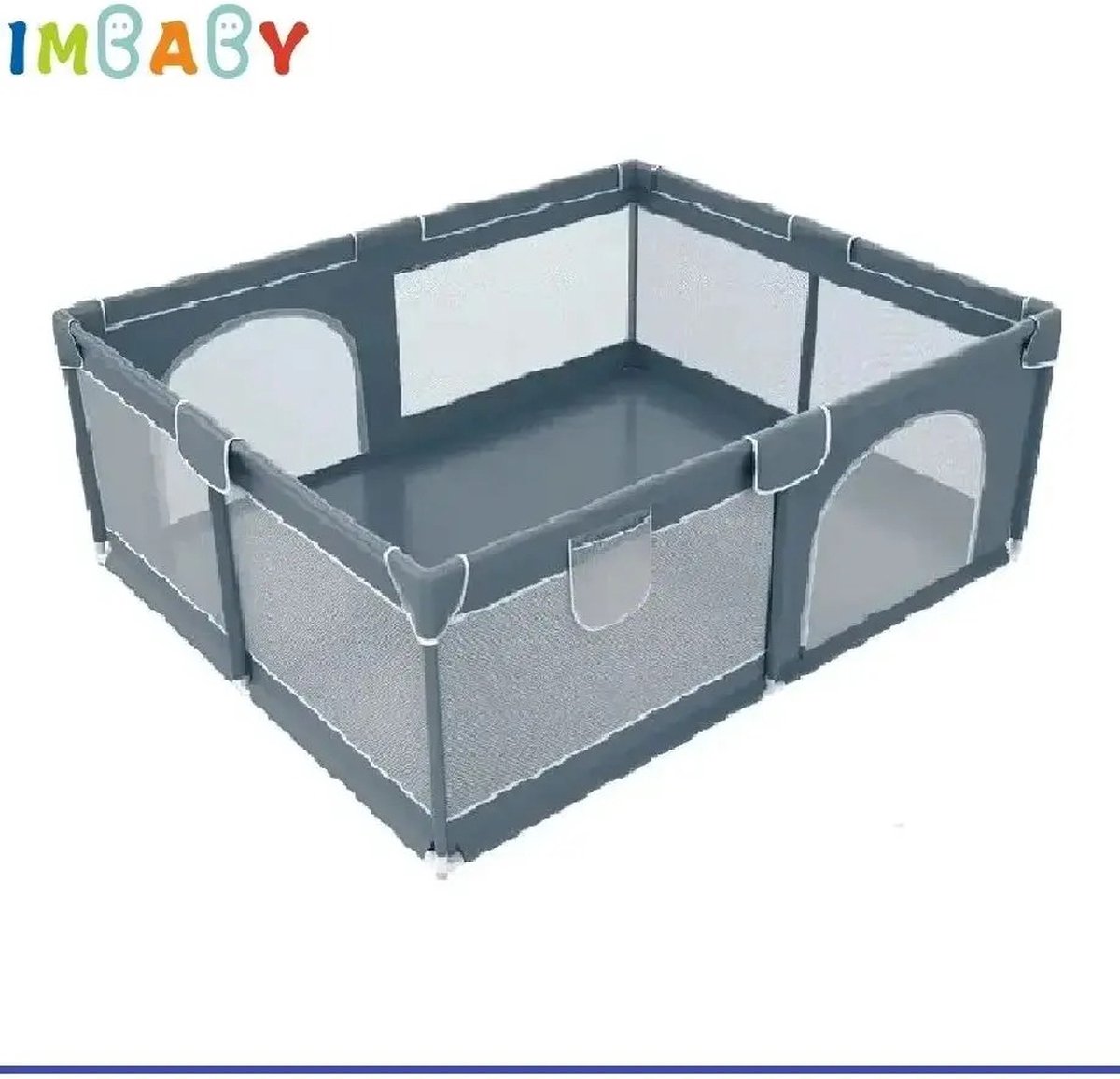 IMBABY Baby Speelbox Incl Ballenbak Speelbak Baby Speelbak Ex Ballen Grijs Grotere Kinderen