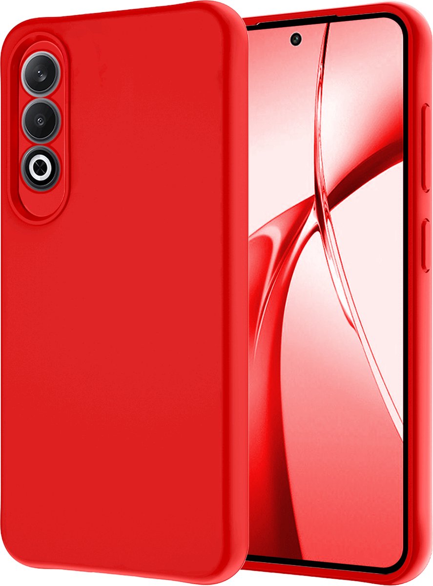 Hoesje - Geschikt voor OnePlus Nord CE4 - Sterk & Shockproof - Hoes Cover - Siliconen Case - Rood