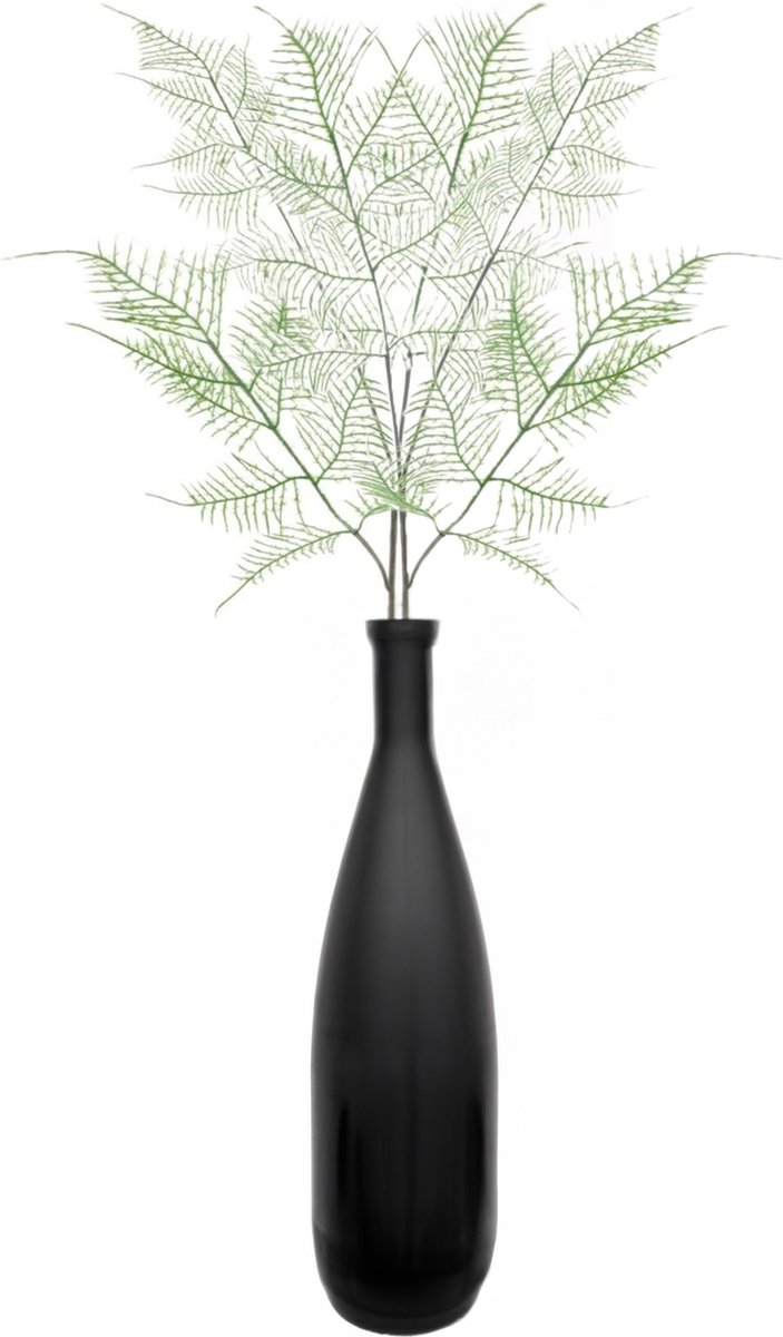 Bellatio Design Kunstbloem Asparagus/sierasperge - 2x - 80 cm - groen - losse tak - kunst zijdebloem/kunstplant