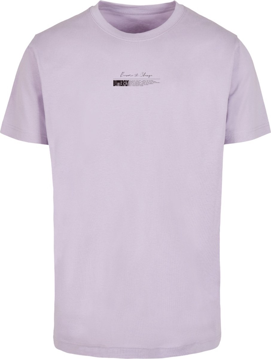 Mister Tee Become the Change Butterfly 2.0 Heren T-shirt 3XL Paars