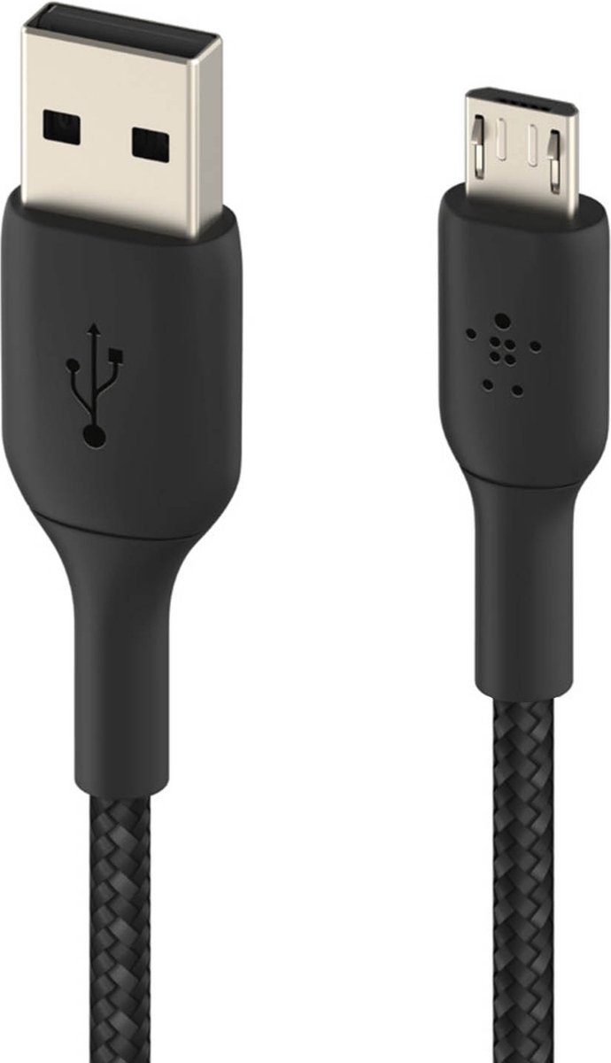 Belkin BOOST CHARGE™ - Micro-USB naar USB-A kabel braided - 1 meter - Zwart