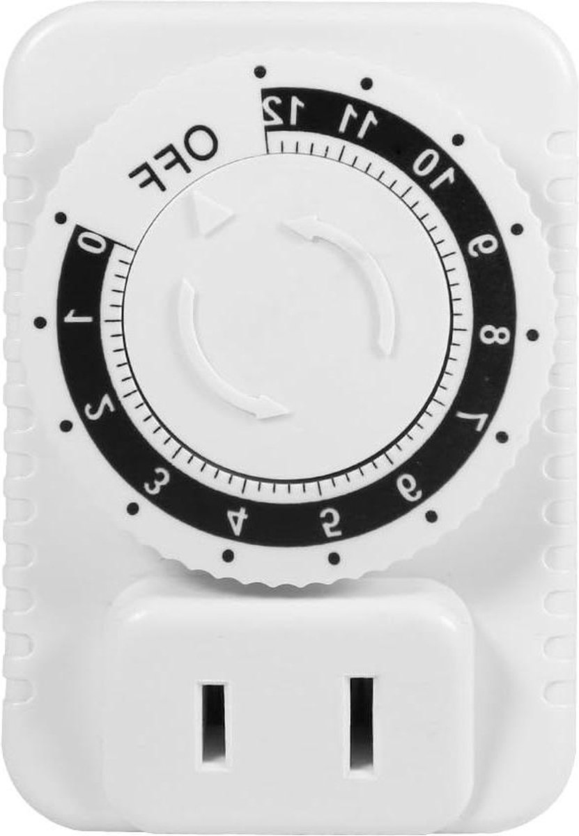 Elektrische mechanische timer stopcontact - digitale countdown timer - 12 uur timer met dagelijkse instellingen