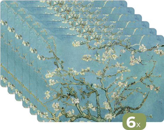 Set de table - Van Gogh - Blossom - Maîtres anciens - Vincent van Gogh - 45x30 cm - 6 pièces - Résistant à la chaleur - Antidérapant - Pad - Amovible