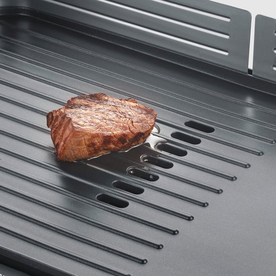 Severin PG 8564, Plancha - Tafelgrill - glad en geribbeld oppervlak - binnen en buiten - 230 °C van Severin — afbeelding 2