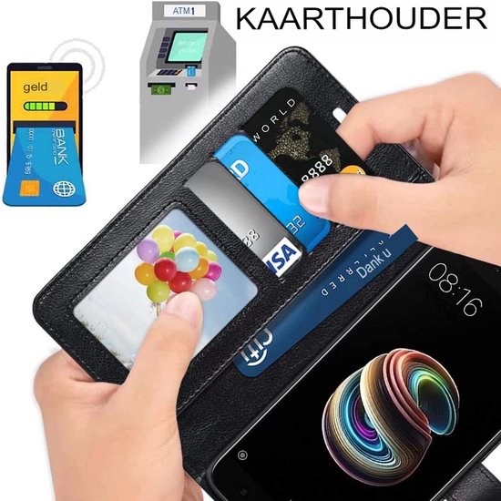 Bookcase Phone Case Adapté pour Samsung Galaxy A51 - Étui - Espace pour 3 cartes - Languette magnétique - Portefeuille - FuturiQ - Turquoise