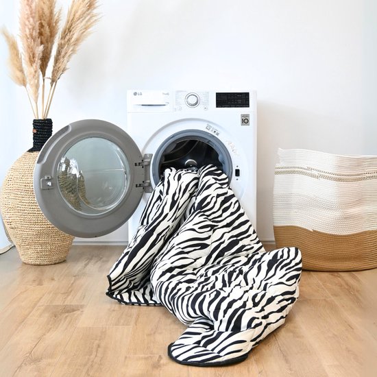HappyBed All year dekbed enkel 200x200 - Tweepersoonsdekbed - Wasbaar dekbed zonder overtrek - Bedrukt dekbed zonder hoes - Hoesloos Dekbed met Print - Zebra van HappyBed — afbeelding 2