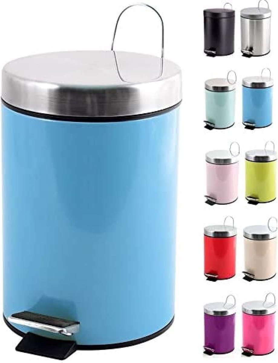 pedaalemmer, pastelblauw, 3 Liter