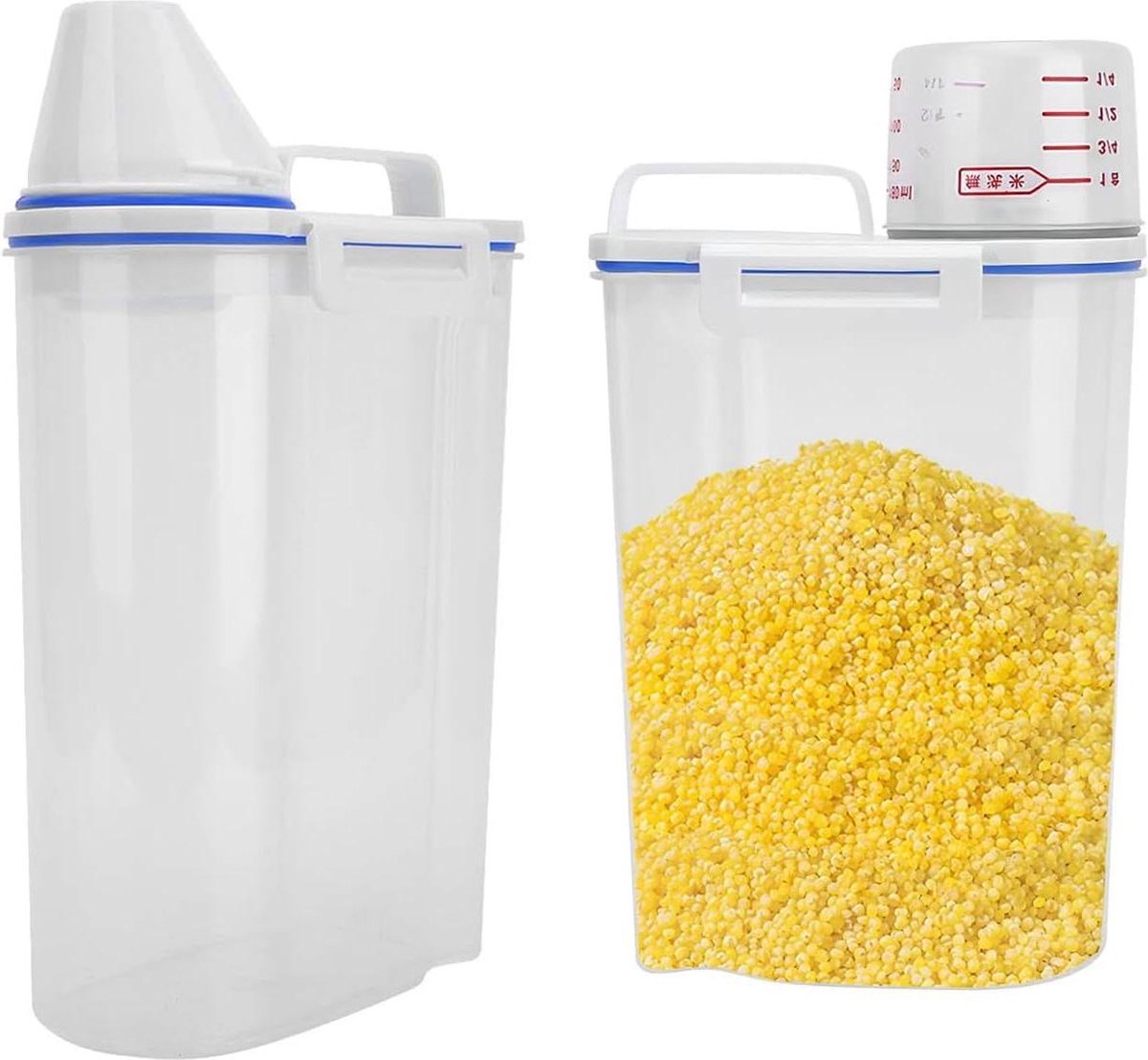 Boîte De Stockage Riz 5 Kg - Récipient Hermétique Avec Couvercle Rabattable Pour Céréales, Pâtes, Farine - 6