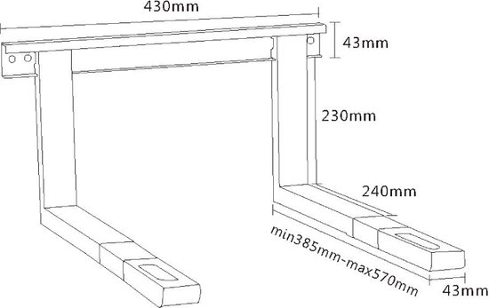 Flokoo - Magnetron Beugel - 2 Stuks - Rvs - Verstelbare Muurbeugel Magnetron