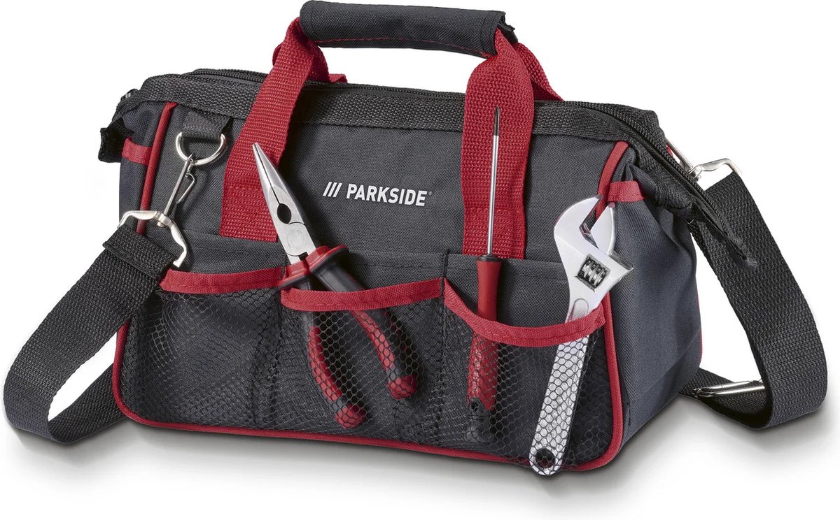 Parkside Gereedschapstas - 23-delig - incl gereedschap - praktische opbergtas - 30 x 16 x 18 cm