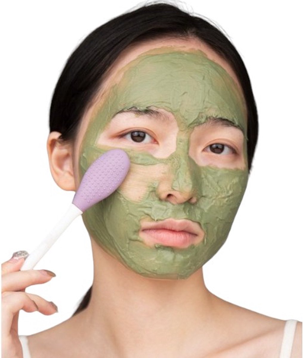 Hiden - Gezichtsborstel - Gezichtsreiniger - Masker Kwast - Dry Brush - Gezichtsreiniger Borstel - Paars