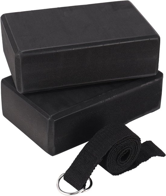 Yogablokken, 2 stuks EVA-schuim yogablokken, fitness-yoga-stenen met hoge dichtheid, antislip pilates-hoofdkussen, lichtgewicht yogablok voor fitness