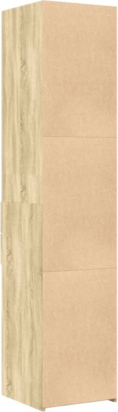 Hoge kast 40x42,5x185 cm bewerkt hout sonoma eikenkleurig
