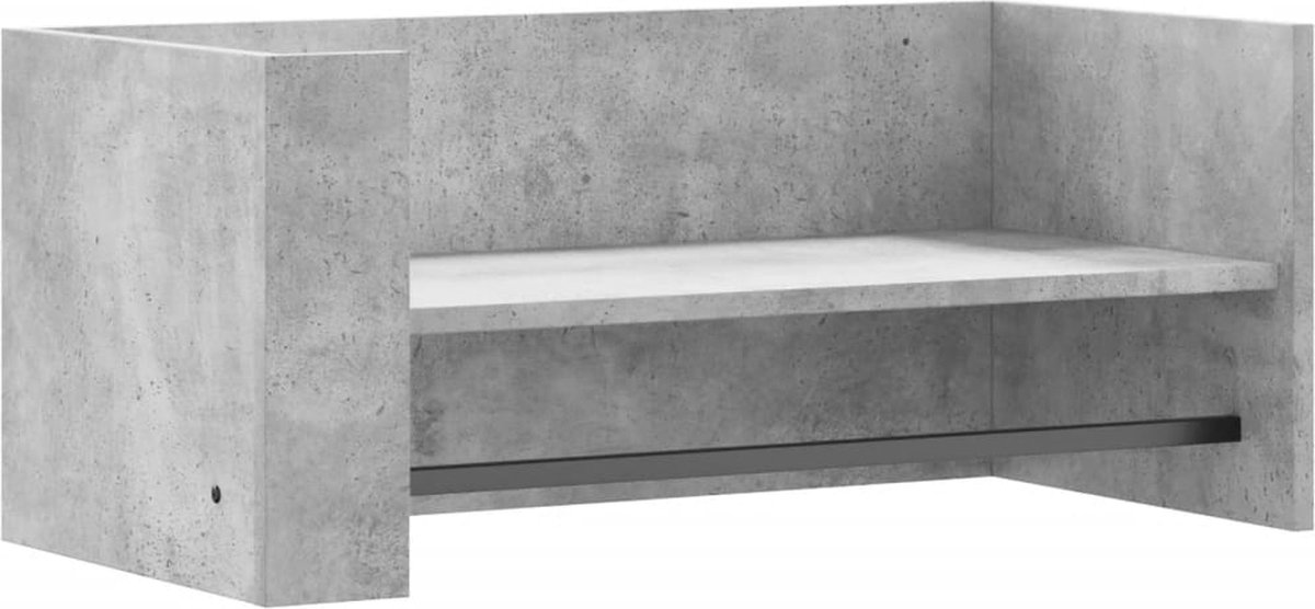 vidaXL Wandschap - 70,5x35x30,5 - cm - bewerkt - hout - betongrijs