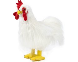 Living Nature Knuffel haan - 35 cm - pluche - speelgoed - Hanen boerderijdieren knuffels - knuffeldier