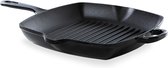 Bol.com Geëmailleerde Gietijzeren Grillpan met antiaanbaklaag - PFAS-vrij - Vaatwasmachinebestendig - Jet Black aanbieding
