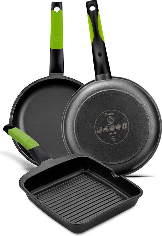 BRA Prior pan, gegoten aluminium met anti-aanbaklaag Teflon Classic met