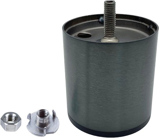 4 Stuks Meubelpoten 100 Mm Glanzend Chroom - M8 Metaal - Met Moeren
