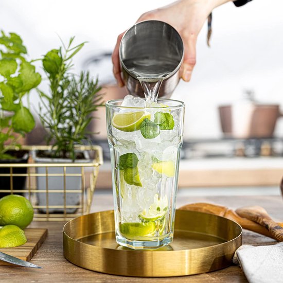 PLATINUX Elegante witte drinkglazen van glas 260 ml (max. 320 ml) set 6-delige waterglazen sapglazen whiskyglazen