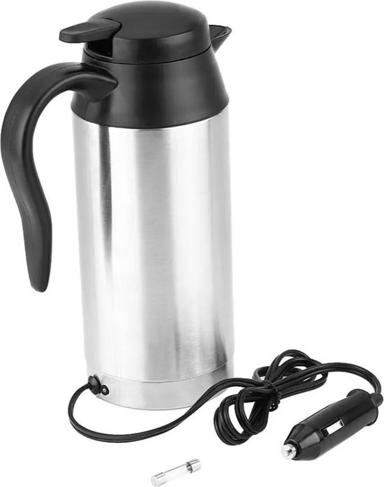auto waterkoker 6 Waterkoker Auto - Waterkoker 12V voor Onderweg - Waterkoker Camping - Zilver/ 750 ML