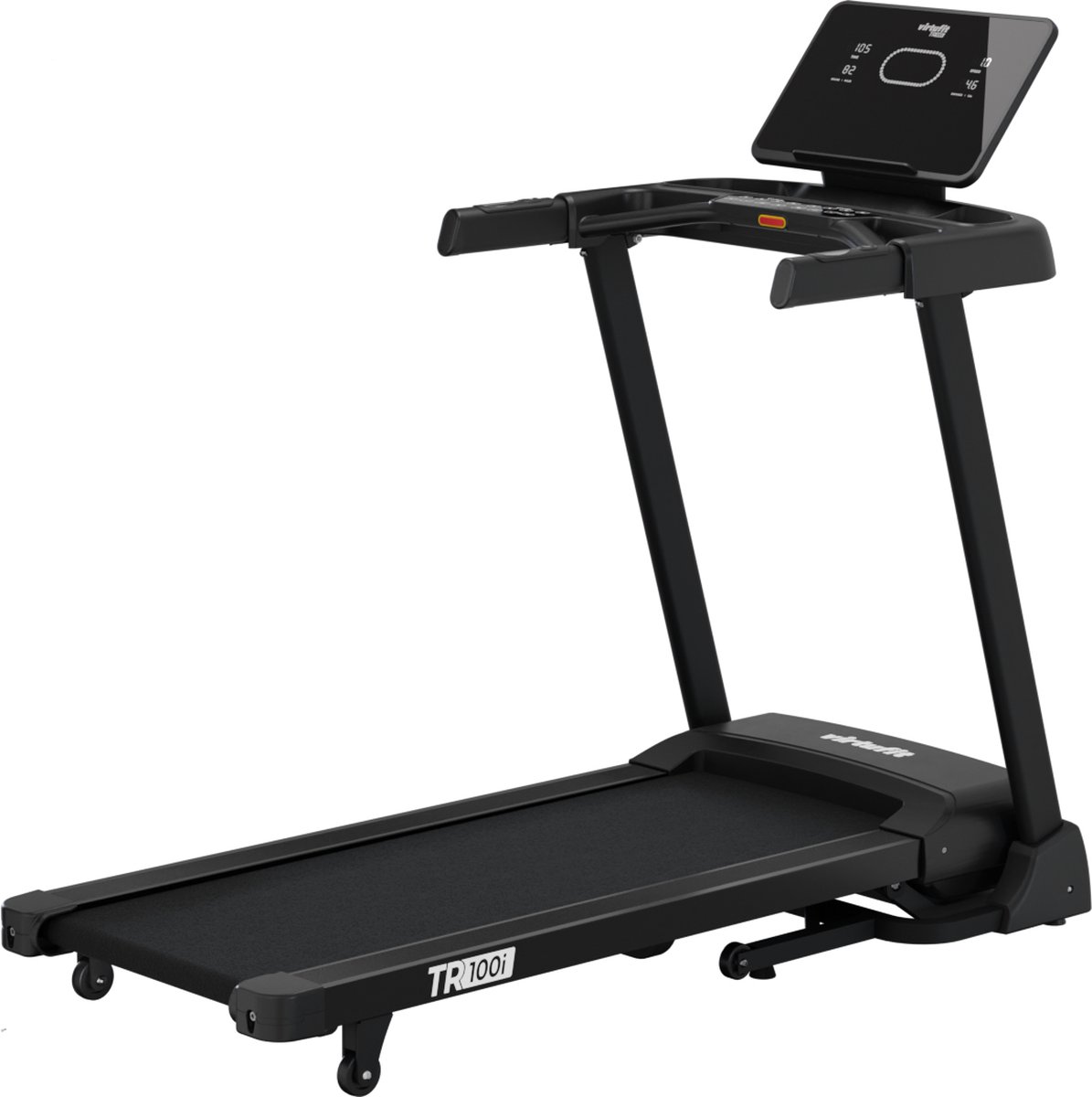 Afbeelding 3 van VirtuFit TR100i Loopband - Inklapbaar - LED display - 40 programma's - Tot 16 km/h - Hellingshoek 12% - Belastbaar tot 120 KG - 99% voorgemonteerd - Meet de hartslag en calorieverbruik - Compatibel met Fitshow, Kinomap en Zwift