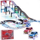 Chibbo® Magnetisch Kinderspeelgoed Jongens - 3 tot 12 jaar - Auto Racebaan Elektrisch voor kinderen - Montessori Speelgoed - 92 Delig