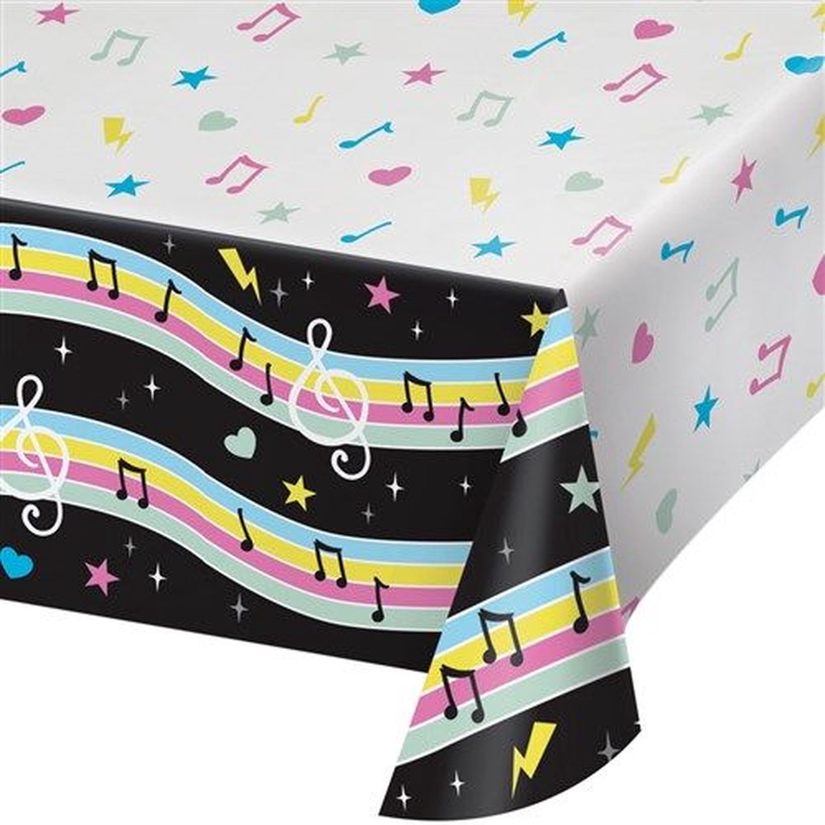 Tafelkleed birthday beats (137x244cm)