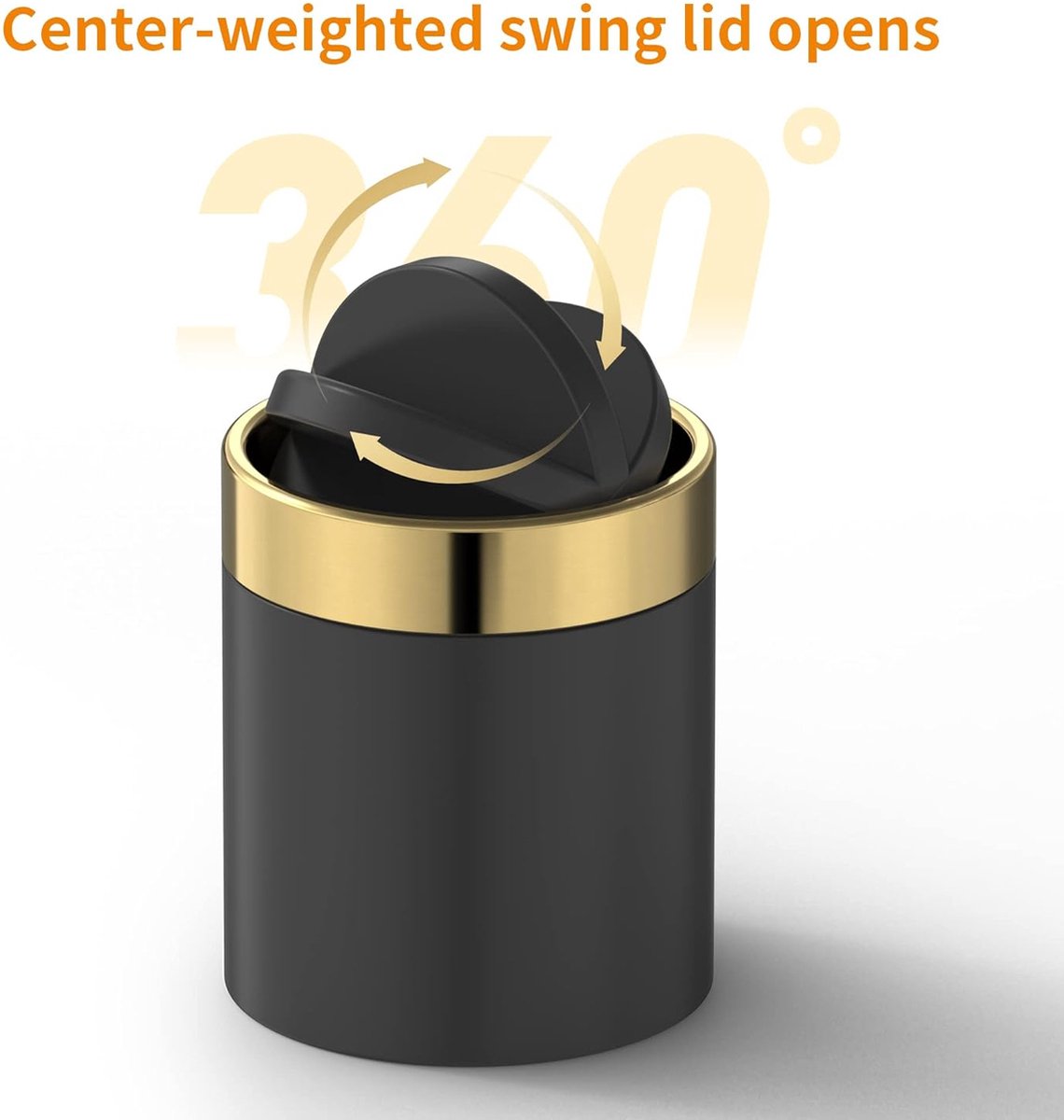 Bol.com Mini prullenbak met deksel - theezakje prullenbak - desktop recycling prullenbak - schattige metalen aanrechtbak - roest... aanbieding