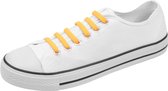 Oranje platte elastische veters | veters zonder strikken | voor 1 paar schoenen | merk Feterz
