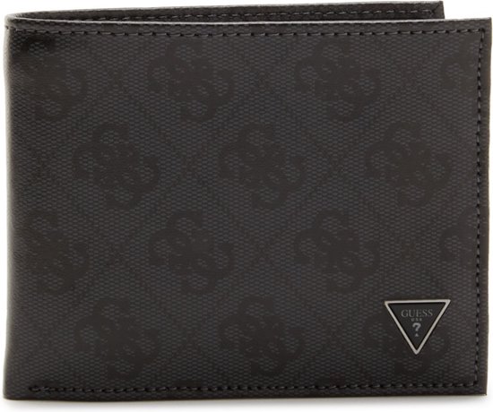 Guess Mito Heren Billfold Portemonnee Leer - Zwart