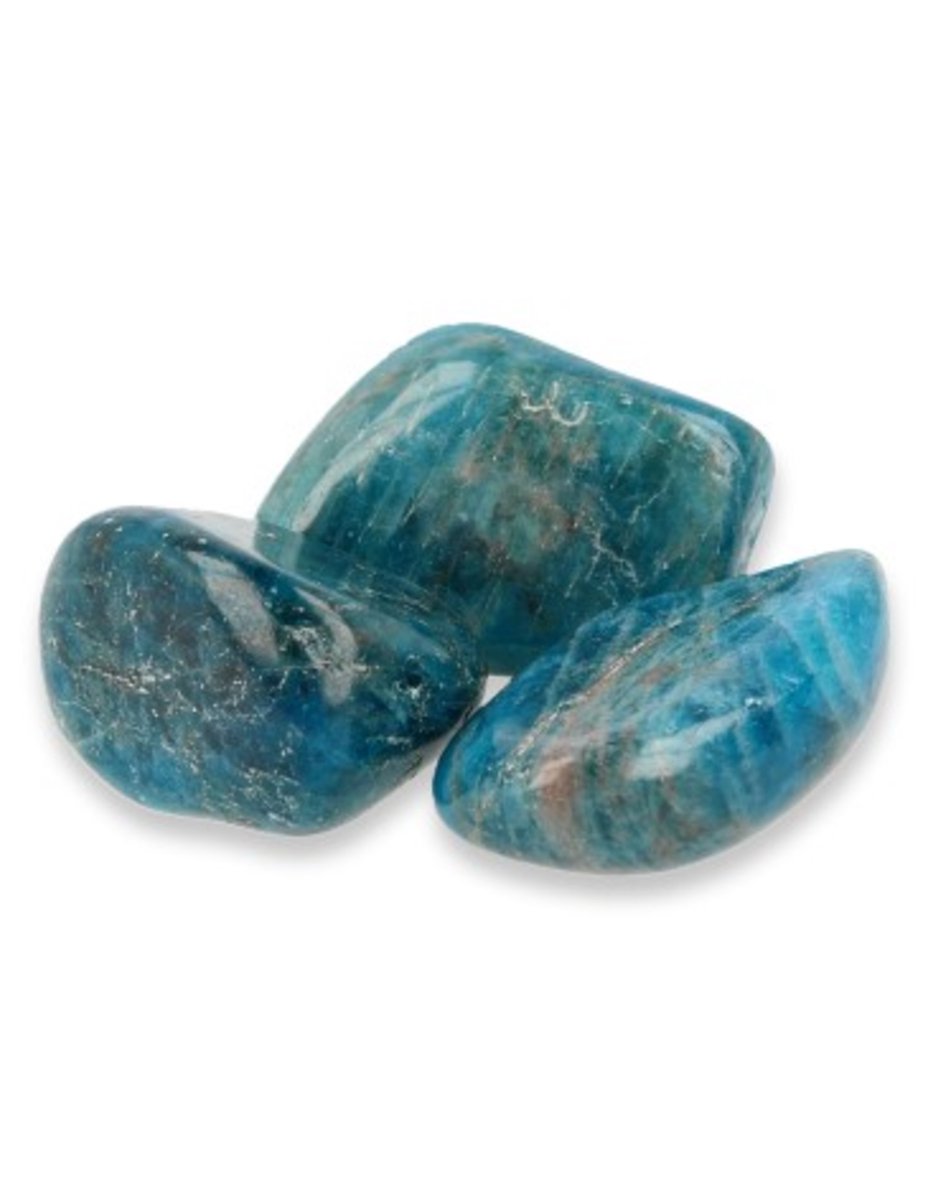 Trommelstenen Blauwe Apatiet (200 gram)