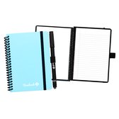 Bambook Colourful uitwisbaar notitieboek - Blauw - A6 - Blanco & lined - Duurzaam, herbruikbaar whiteboard schrift - Met 1 gratis stift