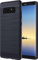 ebestStar - Hoes voor Samsung Note 8 Galaxy, TPU Bescherming Cover, Koolstof Design Hoesje, Donkerblauw