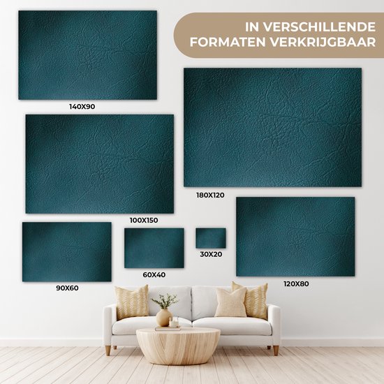 Structure cuir vert foncé 140x90 cm - Tirage photo sur toile (Décoration murale salon / chambre)