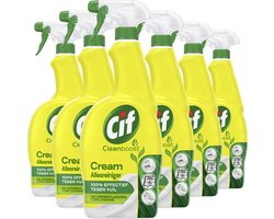 Cif - CleanBoost - Allesreiniger Spray - Cream - 6 flessen x 700 ml - Voordeelverpakking