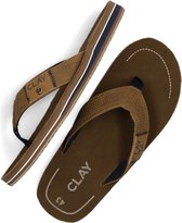 CLAY Clay001 Slippers - Heren - Cognac - Maat 45