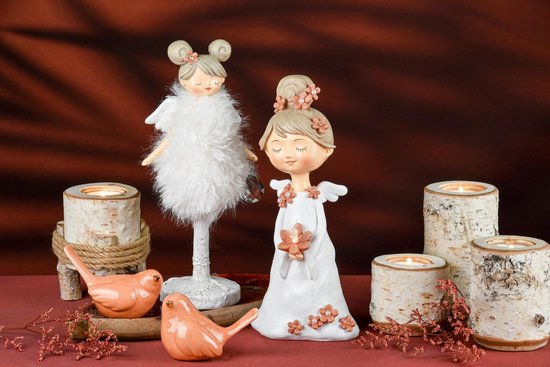 Décoratif | Set de 3 photophores, naturel, bois, 7x7x13cm | A245613